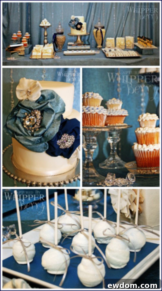 Bridal Dessert Bar in Navy