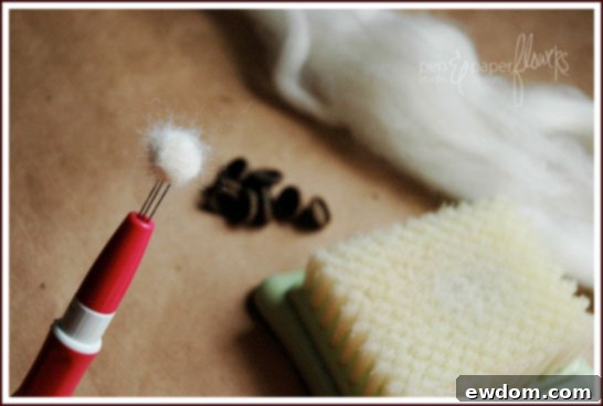 Felt Ball Ready for Wet Felting Stage