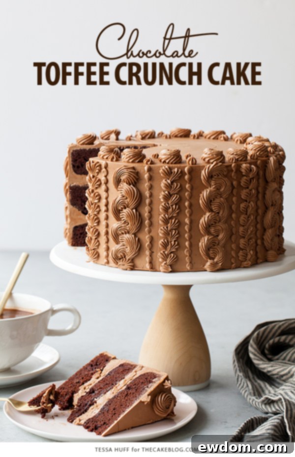 Golden Toffee Crunch Chocolate Cake 3 Chocolate Toffee Crunch Cake alternative view