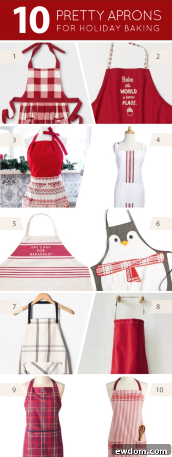 Festive Flair: 10 Christmas Aprons for Holiday Baking 2 10 Christmas Aprons for holiday baking | on TheCakeBlog.com