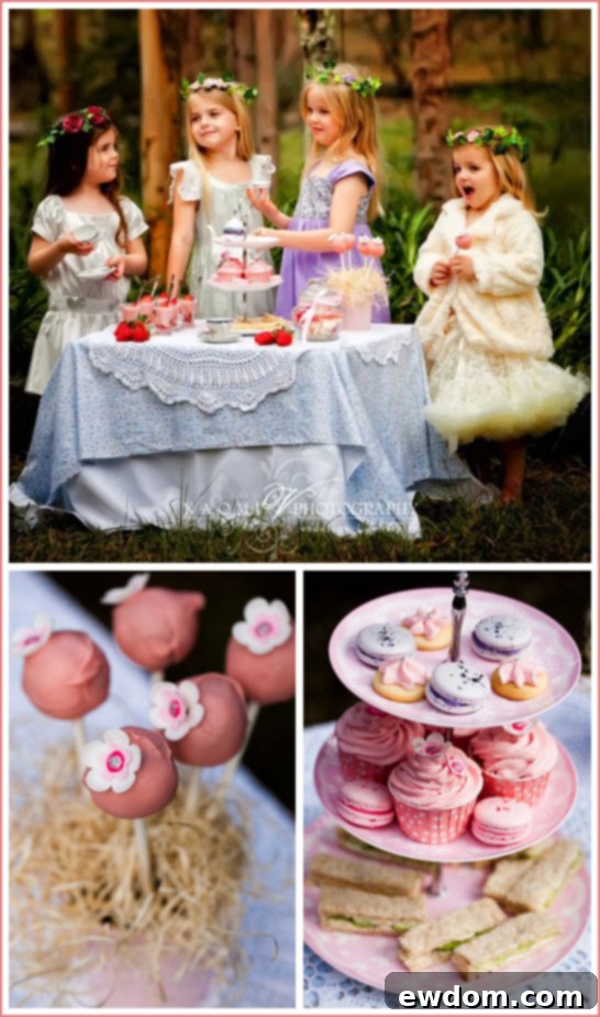 Enchanted Forest Tea Party close-up of decorations and atmosphere