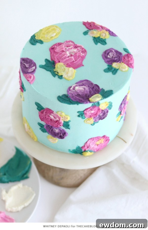 Ingredients and Tools for Painted Buttercream Flower Cake Tutorial
