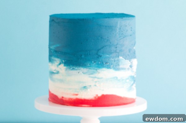 Chocolate Fireworks Cake - how to make red, white and blue fireworks out of chocolate | by Erin Gardner for TheCakeBlog.com