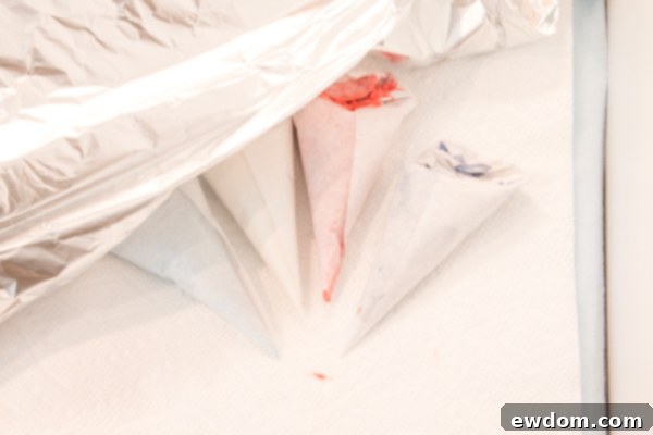 Chocolate Fireworks Cake - how to make red, white and blue fireworks out of chocolate | by Erin Gardner for TheCakeBlog.com