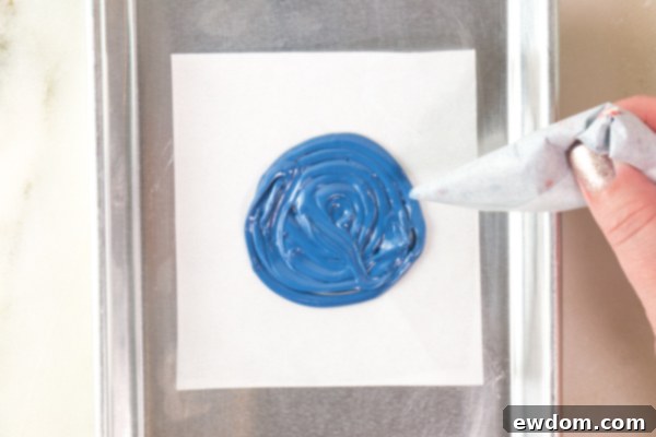 Chocolate Fireworks Cake - how to make red, white and blue fireworks out of chocolate | by Erin Gardner for TheCakeBlog.com