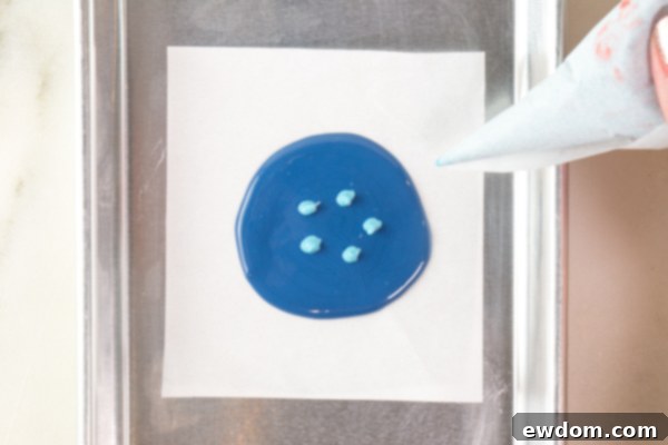 Chocolate Fireworks Cake - how to make red, white and blue fireworks out of chocolate | by Erin Gardner for TheCakeBlog.com