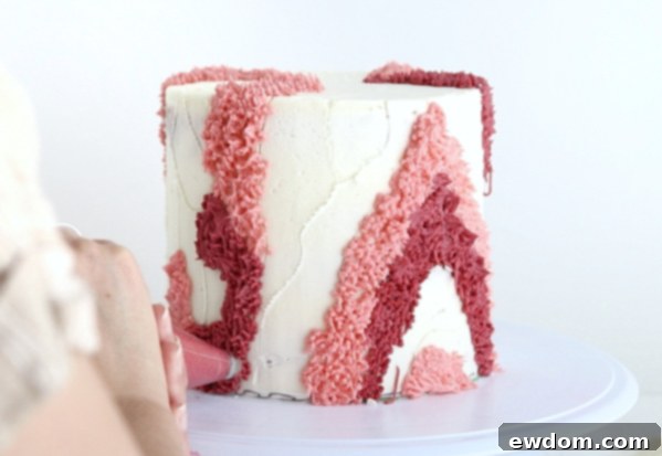 Shag Cake - how to make a fuzzy textured cake inspired by 70's shag carpet | by Whitney DePaoli for TheCakeBlog.com