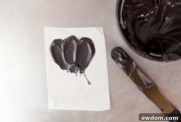 Gazing Chocolate Blossom 6 Chocolate Eyeball Flower - how to make a creepy black chocolate flower with an edible eyeball center | by Erin Gardner for TheCakeBlog.com