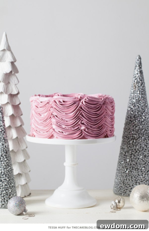 Enchanted Hazelnut Nutcracker Cake 3 A close-up view of the Hazelnut Nutcracker Cake, highlighting the intricate details of its layers and frosting.