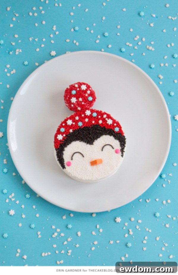 Tuxedo Treat 4 Tips for preparing and serving a sprinkle penguin cake