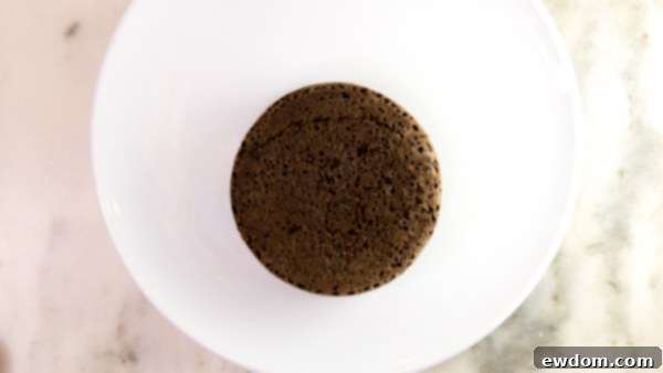 Tuxedo Treat 5 Icing the cake for the penguin base