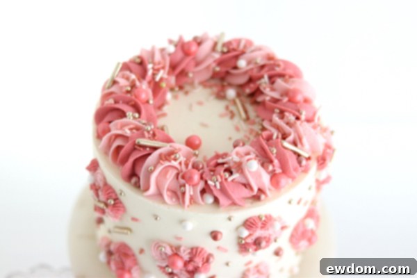Piped Hearts Valentine's Cake | by Whitney DePaoli for TheCakeBlog.com