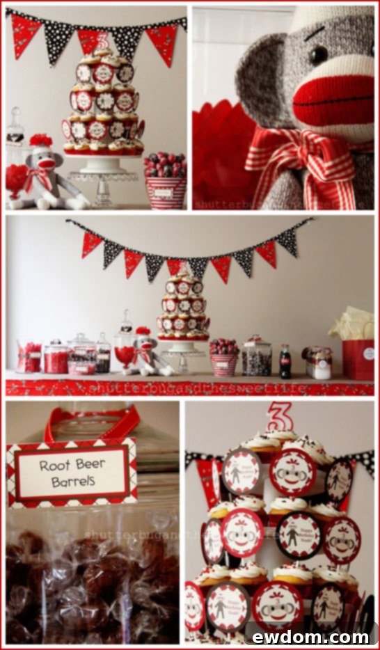 Sock Monkey Birthday Party Sock Monkey Birthday Party Decor