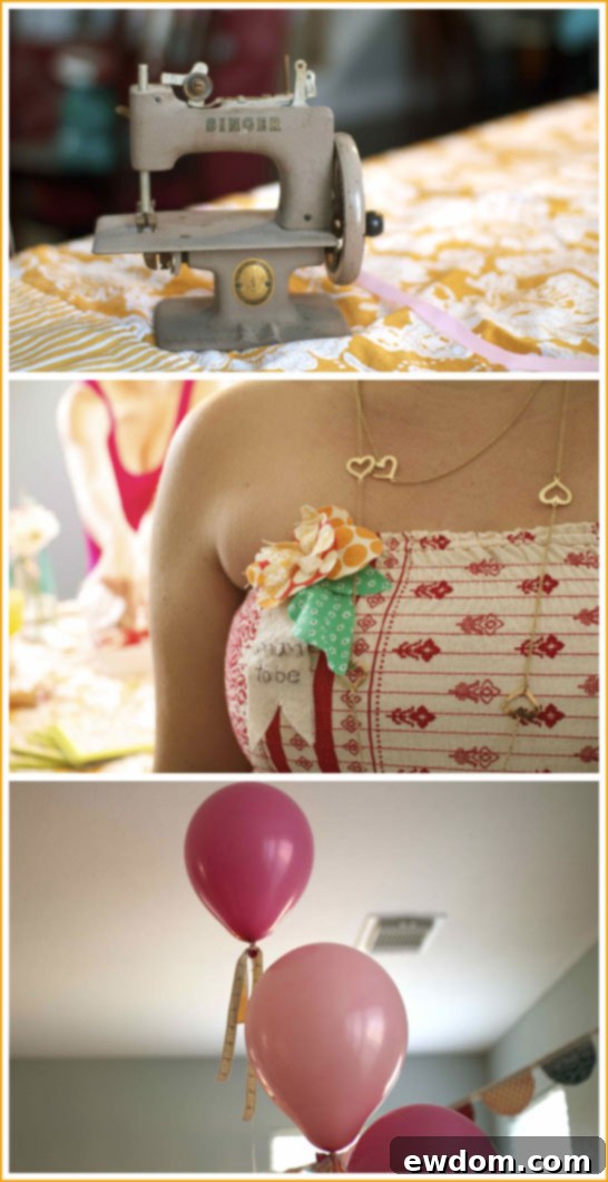 Handmade Sewing Themed Baby Shower Decorations