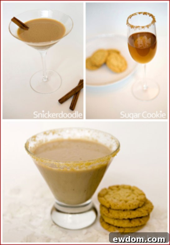 Close-up of a beautifully garnished cookie cocktail