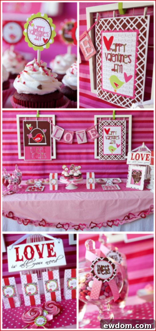 Sweet Tweet Valentines Dessert Table