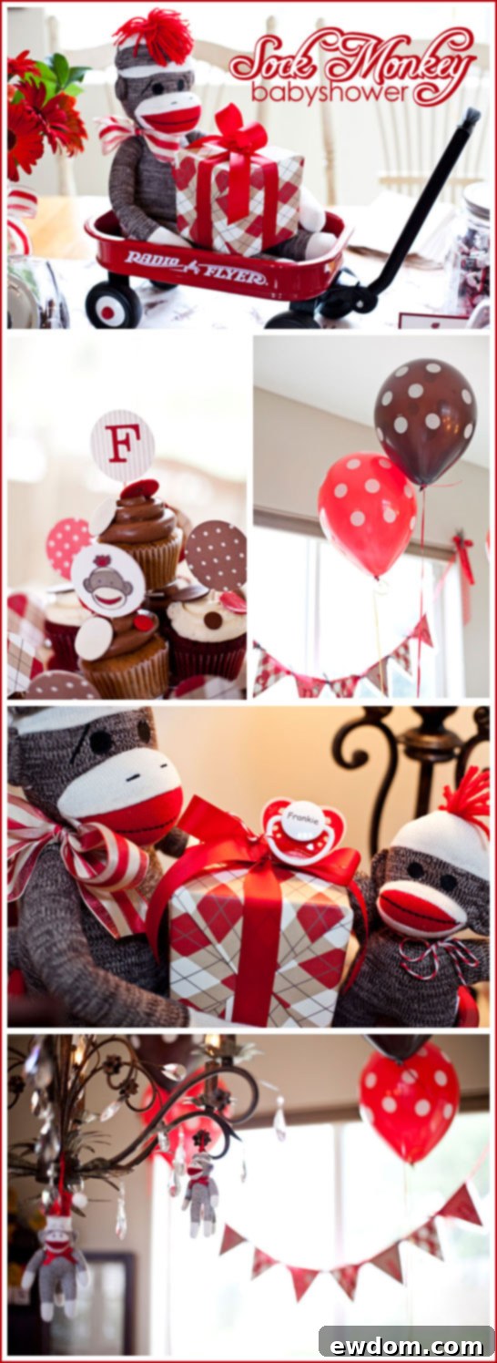 Sock Monkey Baby Shower Decoration Sock Monkey Baby Shower - Main Decoration