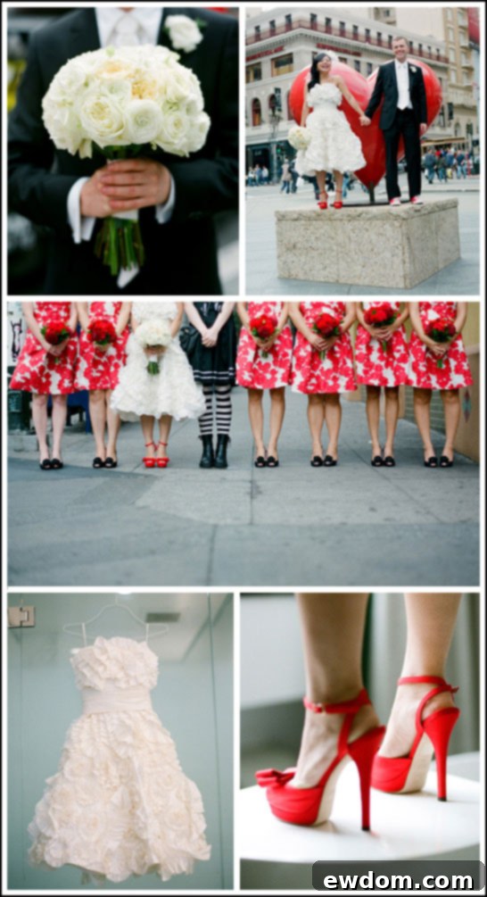 Modern Black & Red Valentine's Wedding Modern Black & Red Valentine's Wedding