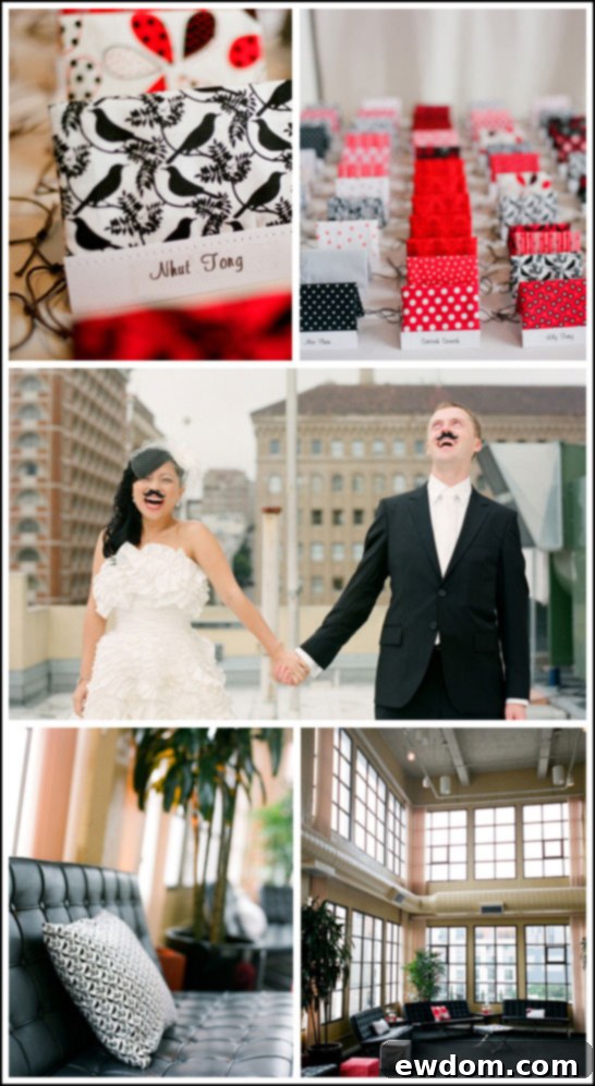 Modern Black & Red Valentine's Wedding Modern Black & Red Valentine's Wedding