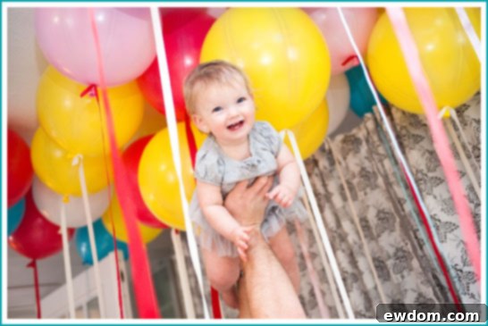 Vintage Balloon First Birthday Party Decorations