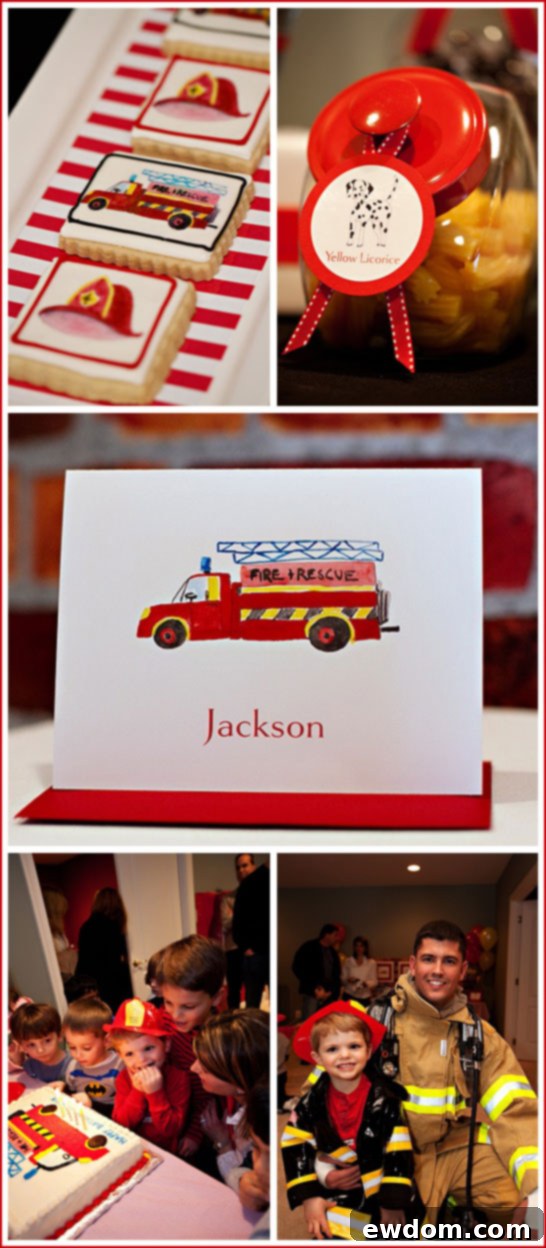 Kids Enjoying Fire Truck Themed Activities and a Firefighter Visit