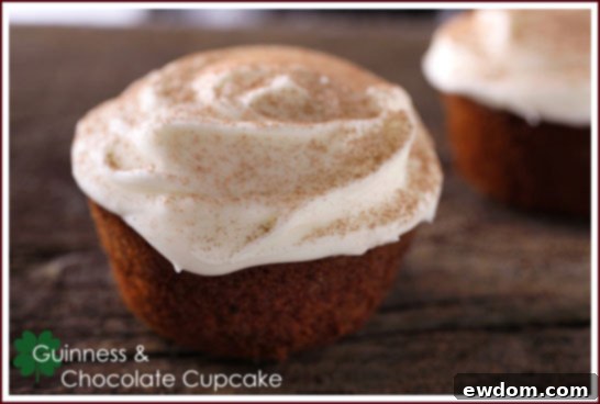 St. Patrick's Day Cupcakes - Guinness Chocolate