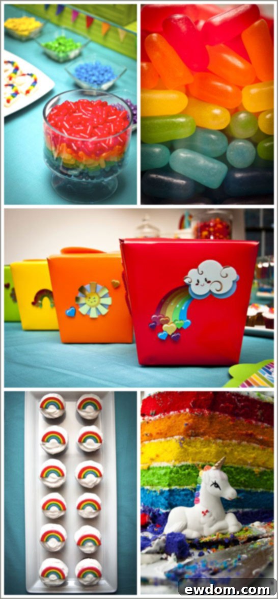 Rainbows and Unicorns Birthday Party Setup and Decor