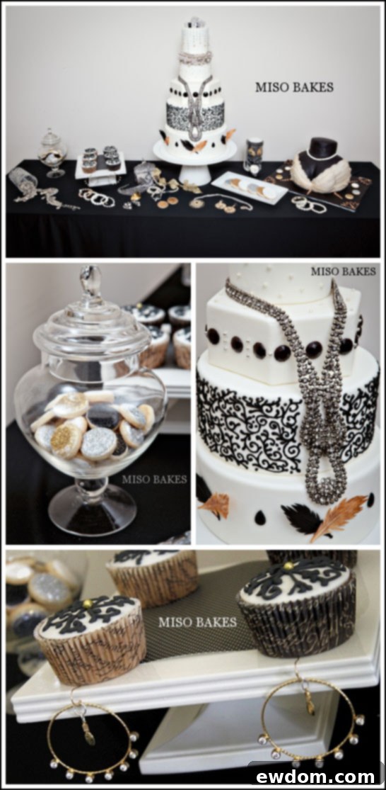 Black & White Hollywood Glamour Cake Black & White Hollywood Glamour Cake