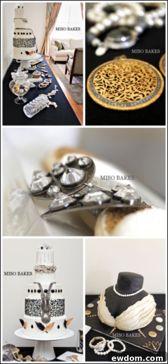 Black & White Hollywood Glamour Cake Black & White Hollywood Glamour Cake