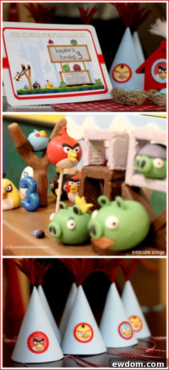 DIY Angry Birds themed birdhouse decoration, painted red with white feathers and character face