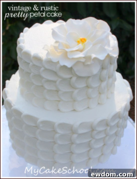 Rustic Vintage Petal Cake Rustic Vintage Petal Cake