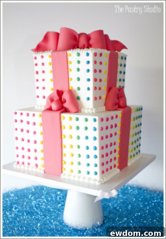 Candy Button Cake, a delightful retro dessert idea from The Pastry Studio