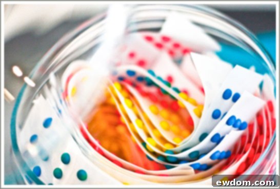 Candy Buttons in a glass bowl for vibrant party decor inspiration