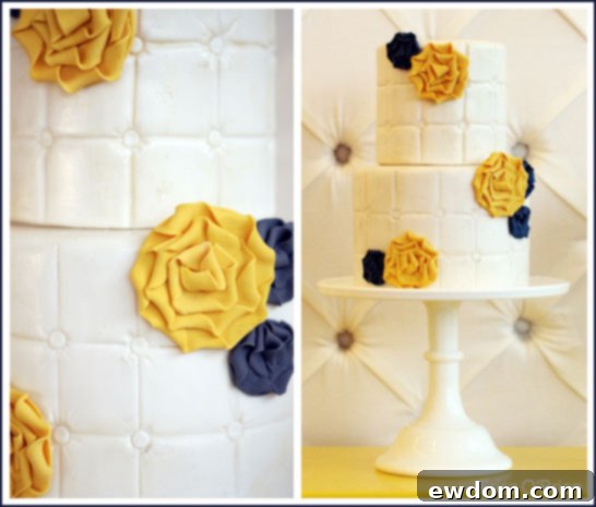 Fabric Flower Cake by Erica O'Brien
