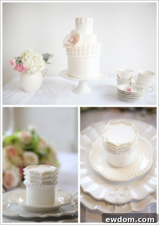 Elegant White Tiered Wedding Cake Design by Jessicakes