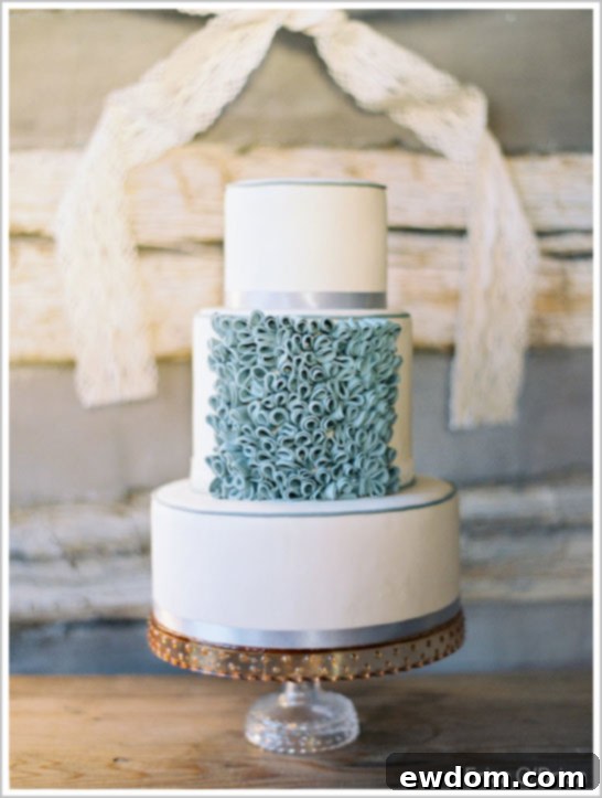 Vintage Ruffles & Lace Cake by Erica O'Brien - Elegant Cake with Lace Backdrop
