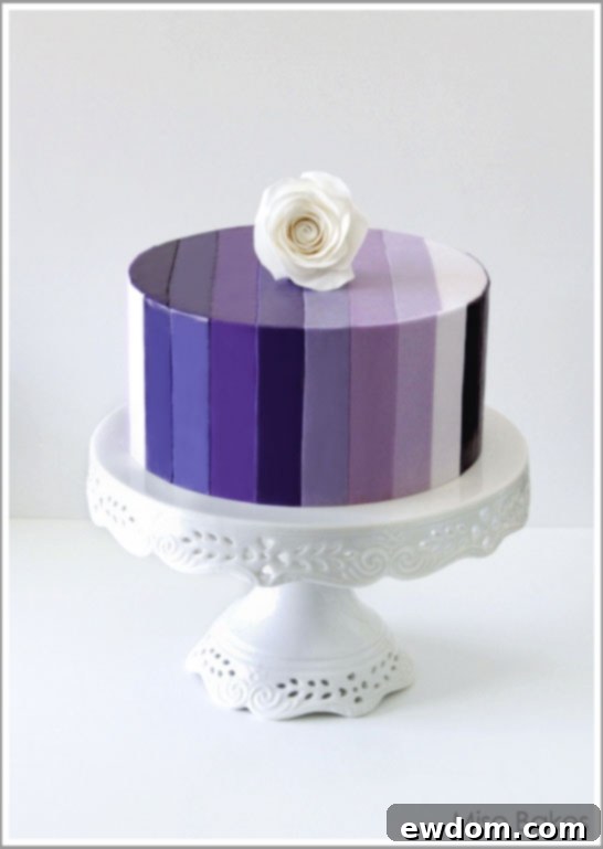 Purple Ombre Cake by Miso Bakes