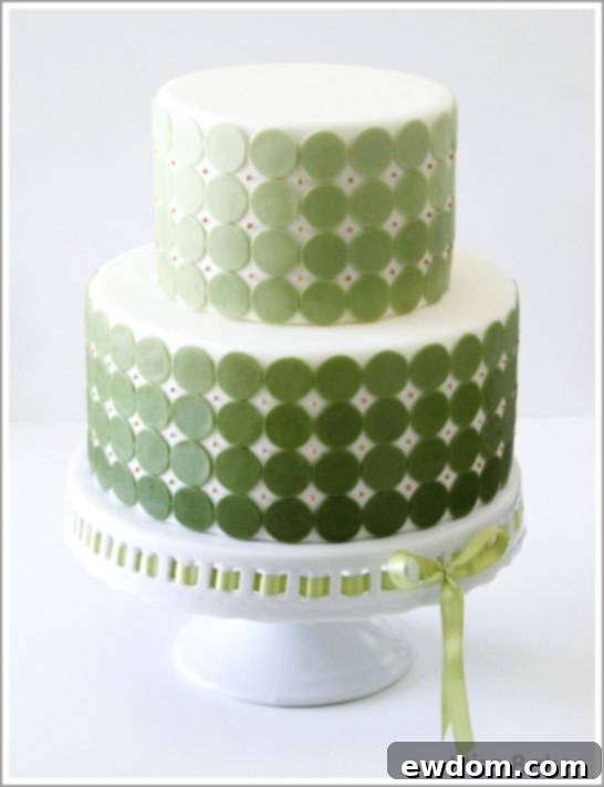 Green Ombre Cake by Miso Bakes