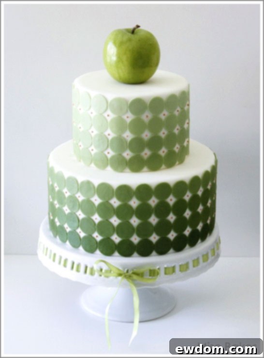 Green Ombre Cake by Miso Bakes