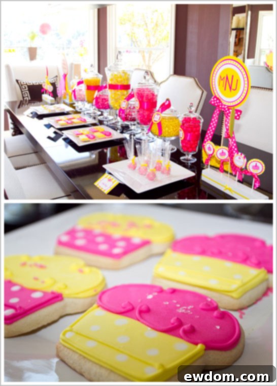 My Lil Sunshine 1st Birthday Party Decor with pink and yellow accents