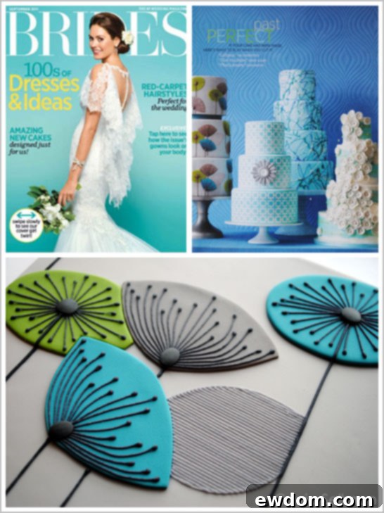 Retro Flower Cake by Carrie Sellman for BRIDES Magazine