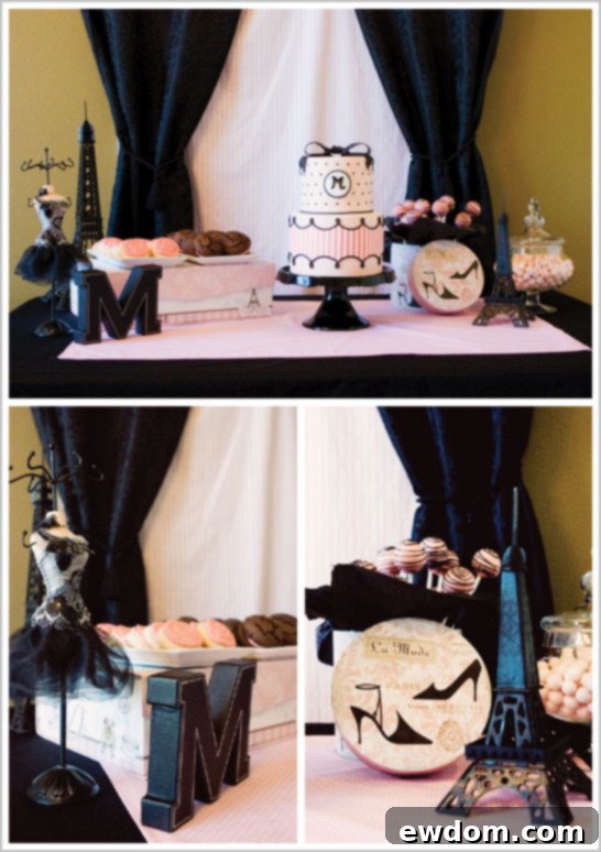 Paris Fashion Birthday Party: Girls in little black dresses Paris Fashion Birthday Party