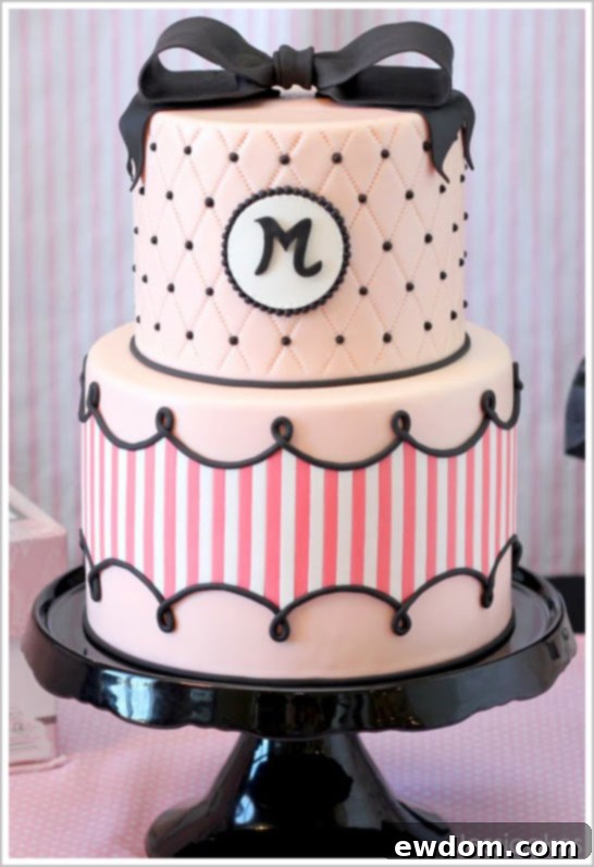 Maddie's Fashion Birthday Cake Paris Fashion Birthday Party Cake Close-up