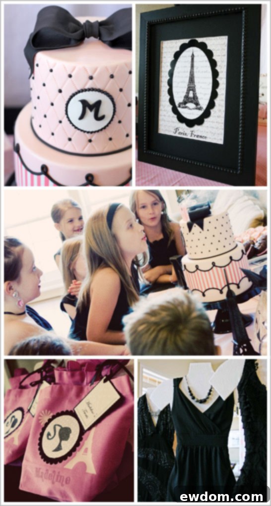 Girls walking the runway at Paris Fashion Party Paris Fashion Birthday Party Runway