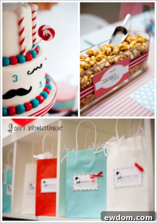 Barbershop Birthday Sweets & Paper Goods Close-up of elegant barbershop themed birthday treats and personalized paper goods