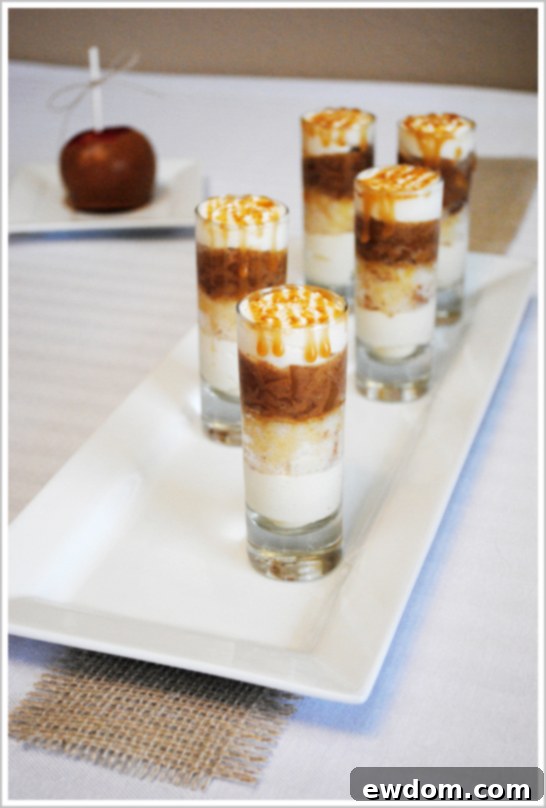 Decadent Caramel Apple Cake Shooters for Fall Desserts