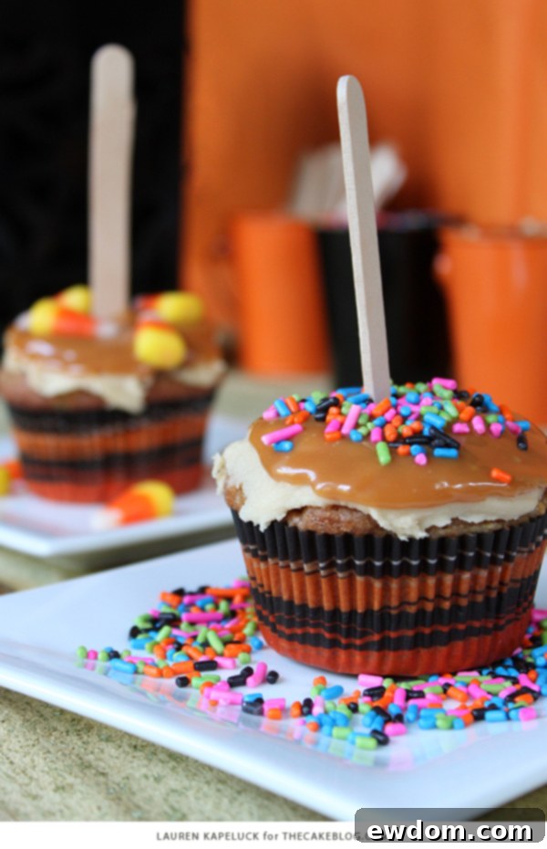 Caramel Apple Cupcakes | by Lauren Kapeluck for TheCakeBlog.com
