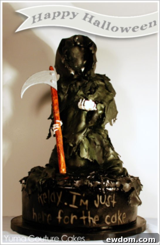 Grim Reaper Halloween Cake