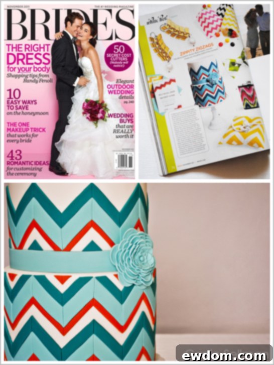 Chevron Cake for BRIDES Magazine