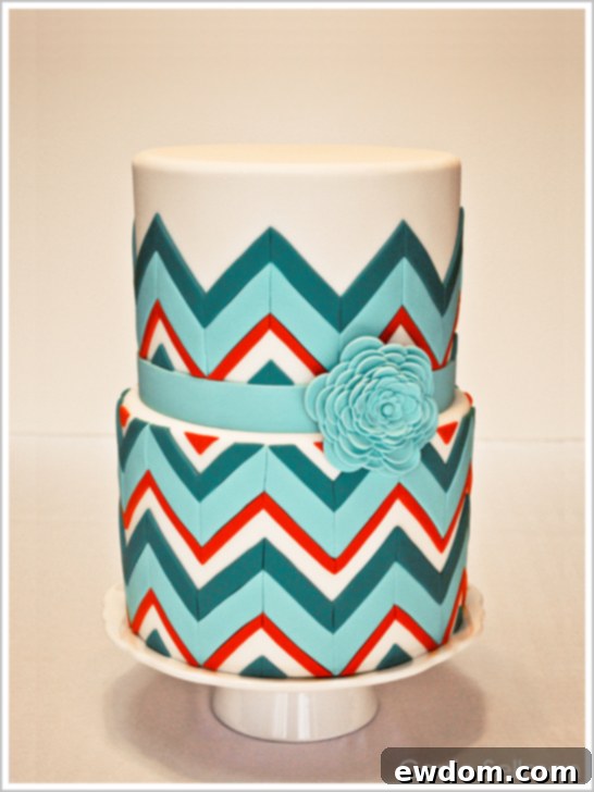 Chevron Cake for BRIDES Magazine